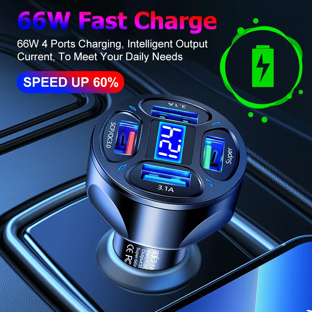 Car Charger QC 3.0 USB Type-c Quick Charging