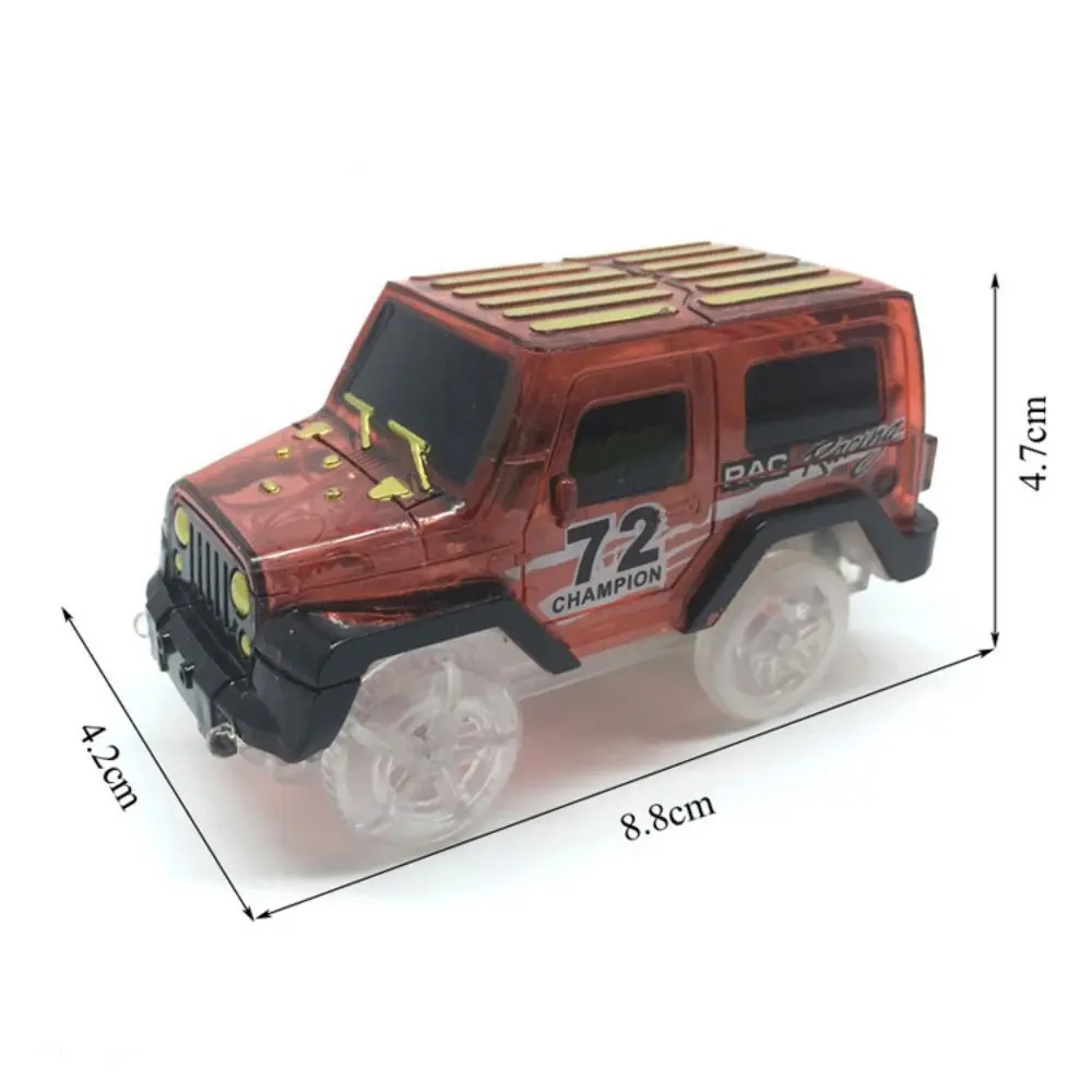 Mini LED Inertia Power Light Up Cars Track Car Electronic Car Toy Race Track 6