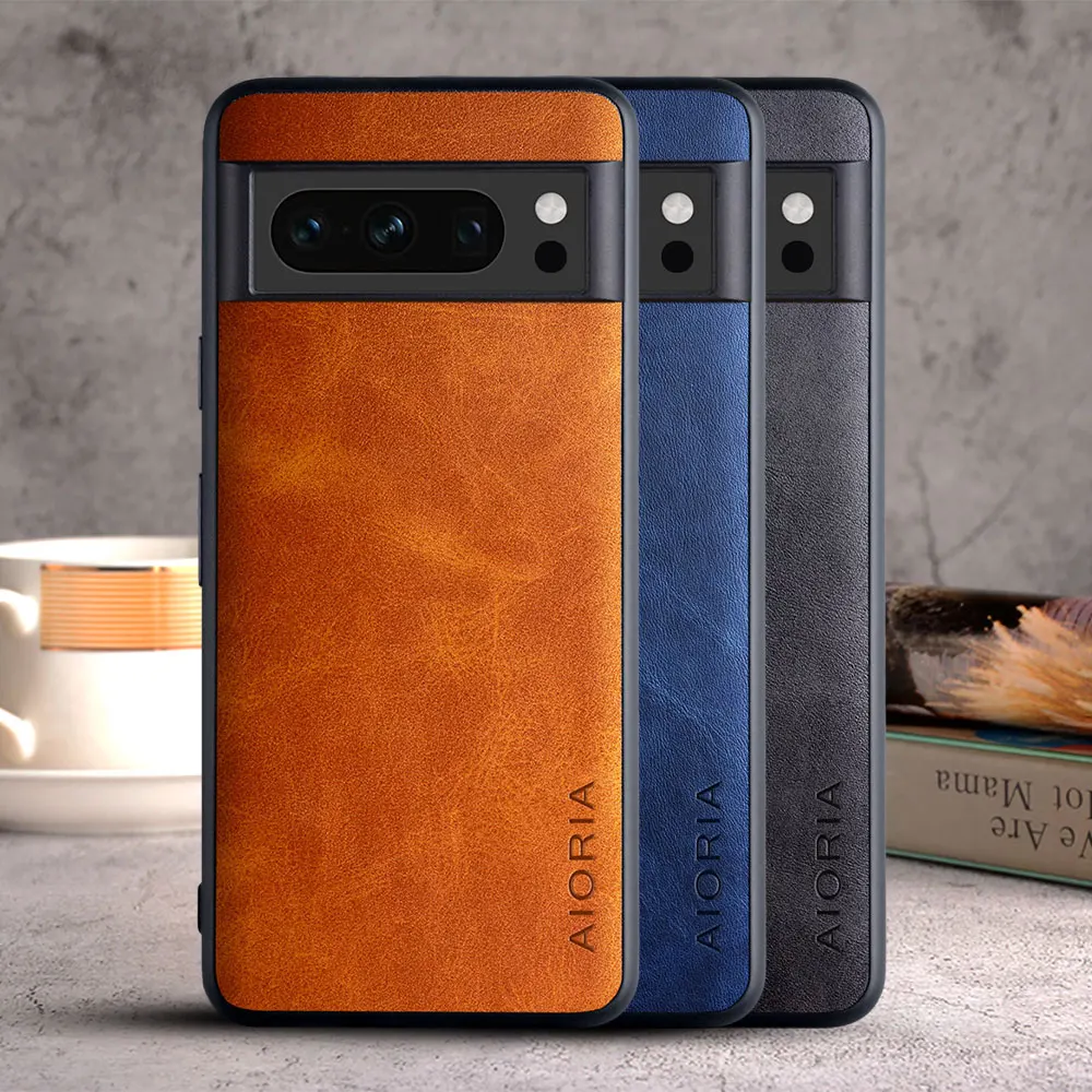 Custodia Per Google Pixel 8 7 6 Pro 7A 6A Coque Luxury Vintage Leather Cover Funda Per Google Pixel 7 Pro Case Capa
