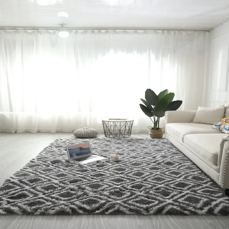 thumbnail image 1 of Alfombra gruesa para sala de estar, alfombra de felpa esponjosa, alfombra para dormitorio de niños, alfombra para ventana, mesita de noche, decoración del hogar, alfombra de terciopelo suave para el s, 1 of 4