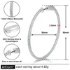 M-JAJA 50mm Full Moissanite Hoop Earrings 925 Sterling Silver for Women D Color VVS1 Lab Diamond Stud Earrings Wedding Jewelry 2