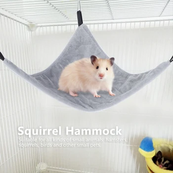 Small Pet Triangle Hammock Hanging Bed for Squirrel Hamster Sugar Glider Guinea  Small pet Hammock Small pet Triangle Hammock 1