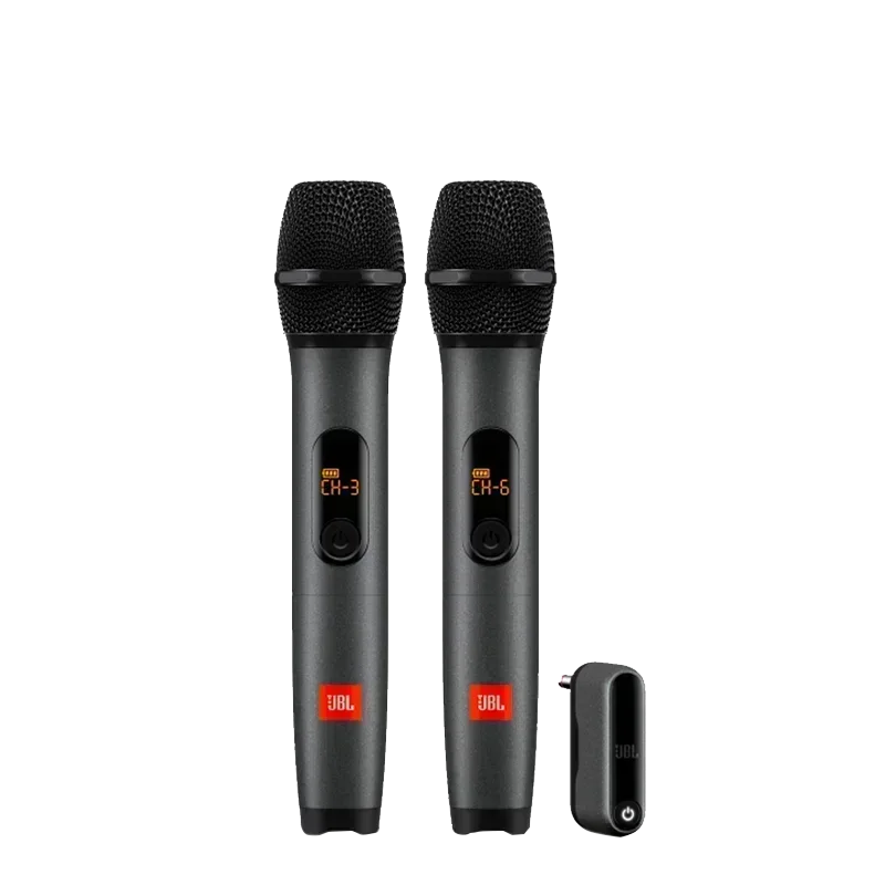Wireless Handheld Microphone 100% Original JBL One to Two Wireless Microphone Microphone UHF Dual Channel Transmitter Home KTV Stage DJ wireless lavalier microphone