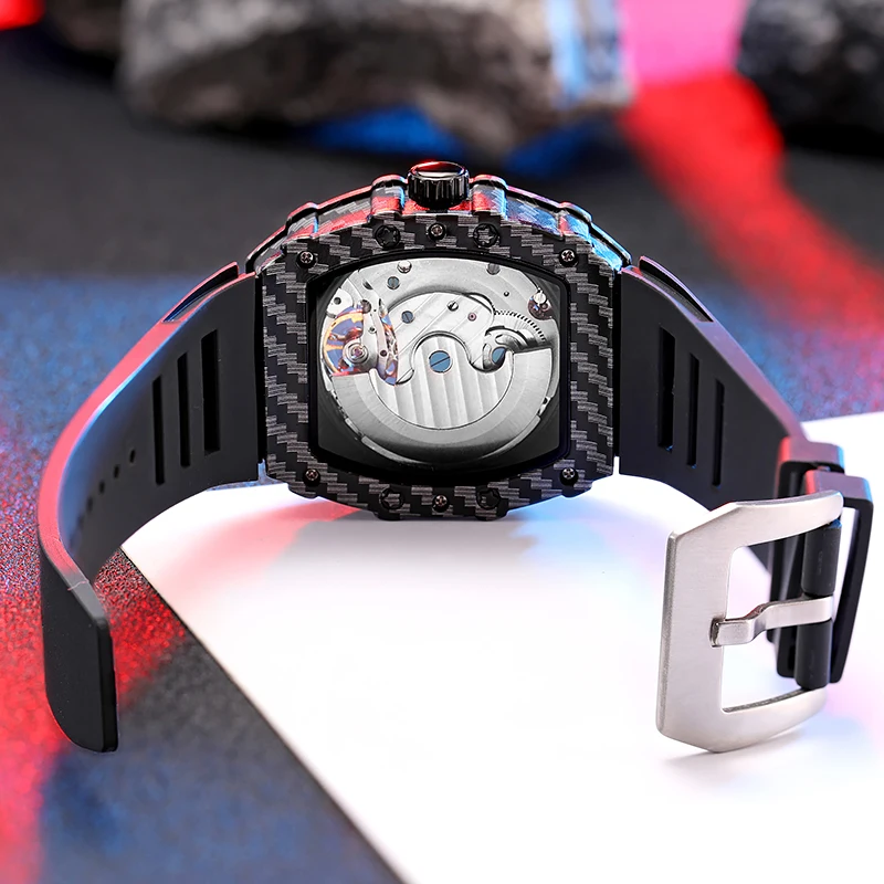 Casual Männer Luxus Wasserdicht Leucht Tourbillon Mann Handgelenk Militär Automatische Mechanische herren es_voghion.com