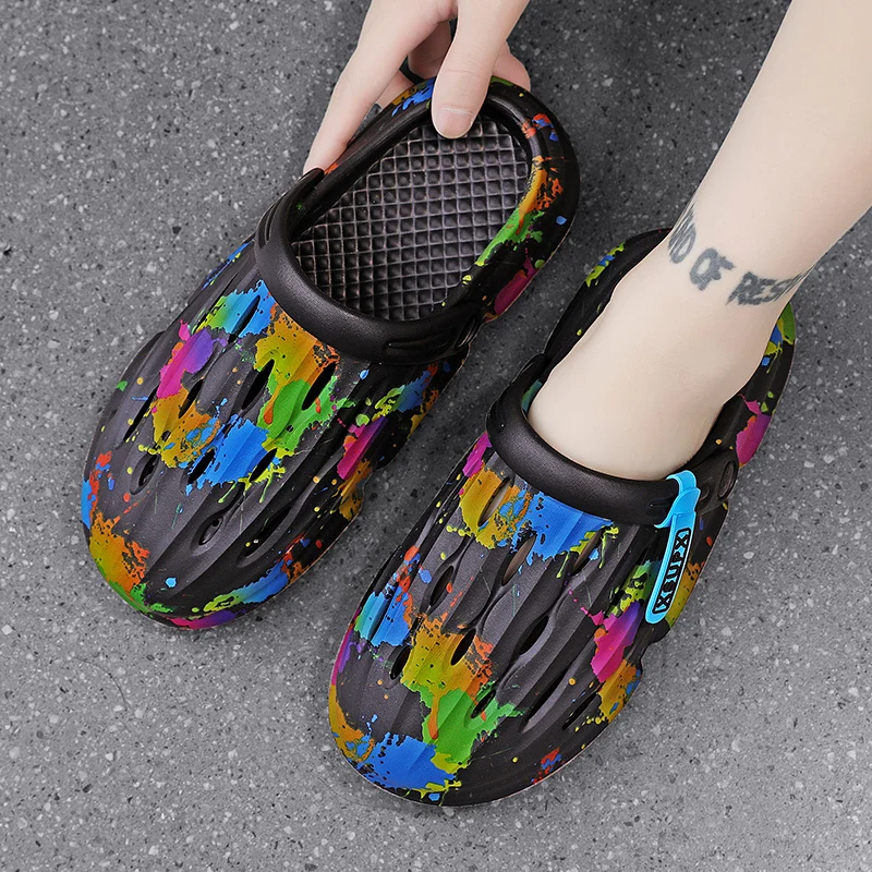 Beach Hollow Platform Σανδάλια Καλοκαιρινή Ανδρικά Casual Παντόφλες EVA Υπαίθρια διάτρητα παπούτσια_voghion.com