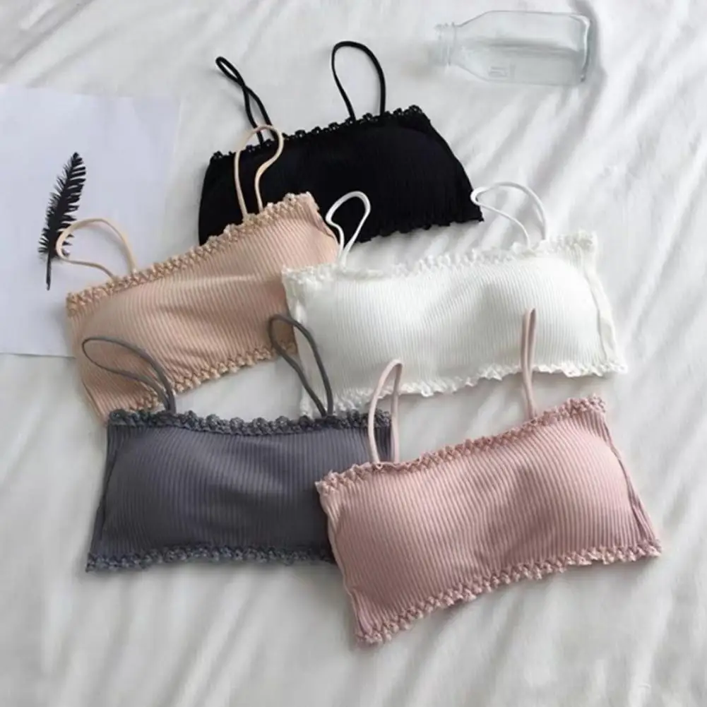 

Бюстгальтер на бретельках в стиле жилета, бесшовный топ на бретельках-спагетти, бюстгальтер с мягкими чашечками без косточек, красивое мягкое эластичное женское нижнее белье