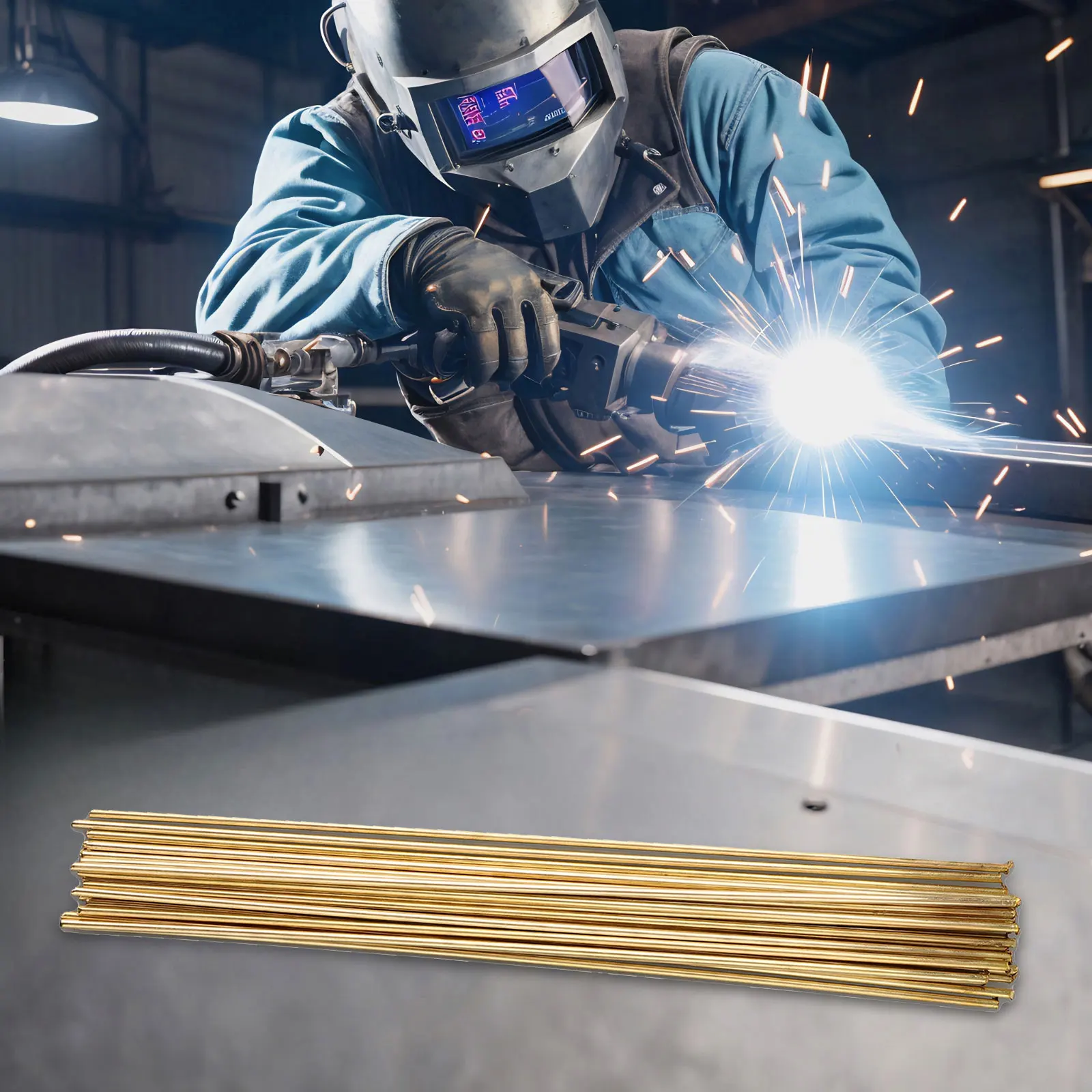 25PCS Brazing Rods 25cm*2.5mm/3.0mm For Oxyacetylene Gas Welding Brazing Rods Brass Solder Welding Rod