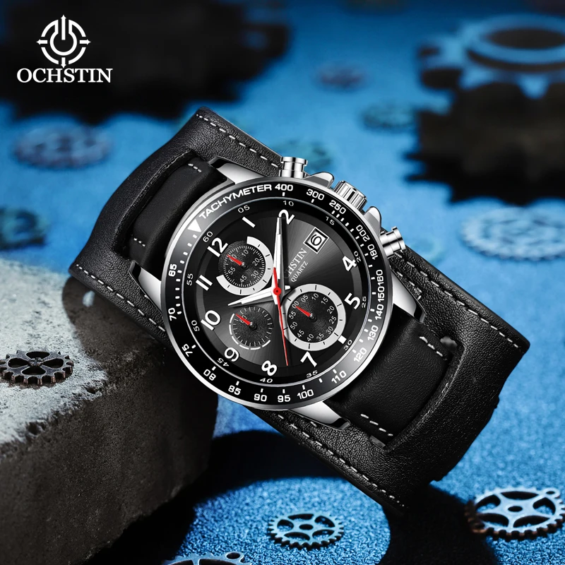 Ochstin's New Simple and Comfortable Wind Multi functional Quartz Movement Craftsmanship Series 2024 Men's Quartz Watch