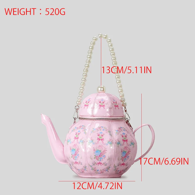 Funny Messenger Bag Teapot Shaped Crossbody Handbag Cool Single Shoulder Bag Multipurpose Purse Bag for Women Girls