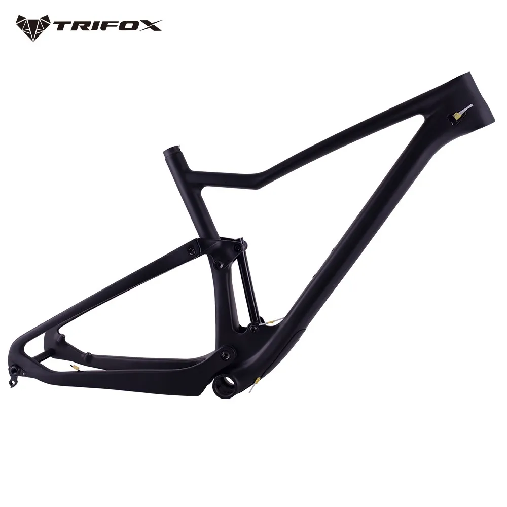 TRIFOX Bike 29er Full Suspension Carbon MTB Frame MFM100 Internal Cable Routing Thru Axle Disc Brake Glossy / Matte UD