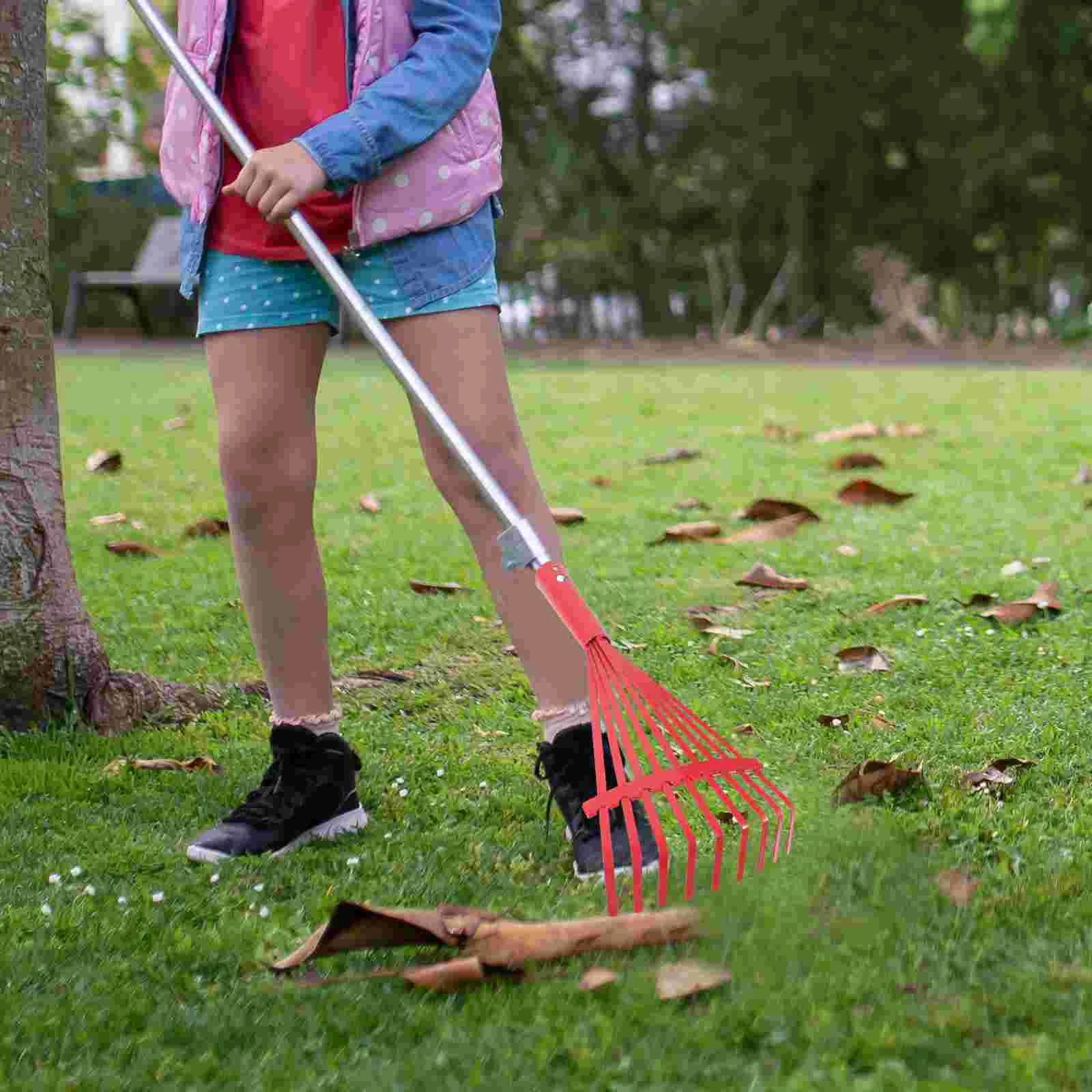 

Garden Leaf Rake Carbon Steel Rake Shrub Grass Rake Heavy Duty Hand Rake Fallen Leaves Loose Soil Tool Rake Head Replacement