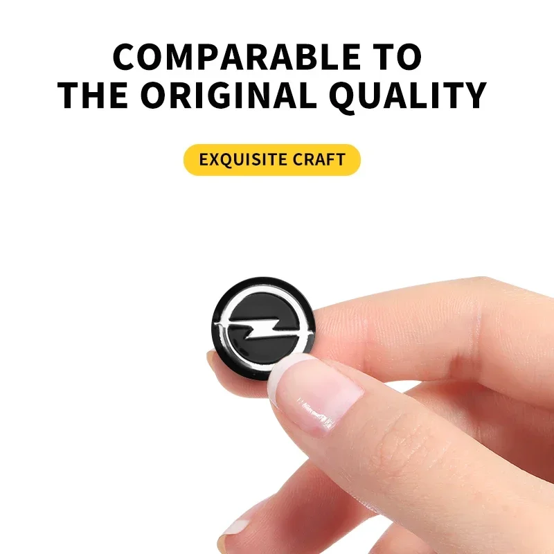 Opel Car Remote Key Fob Emblem Badge Radio button Sticker Replacement 14mm for Astra Mokka Insignia Zafira Corsa Tigra