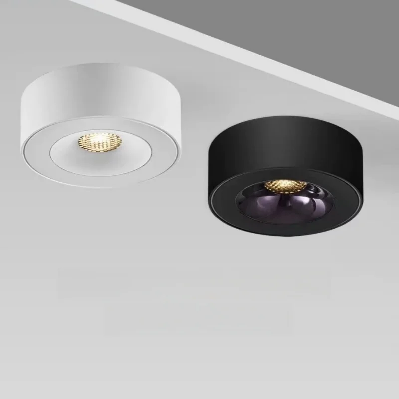 Ultra-thin COB Downlight 7W 10W 12W Surface mounted LED Anti-glare Ceiling Light For Living room Bedroom Corridor Hallway AC220v For Led Downlight Ceiling Lamps