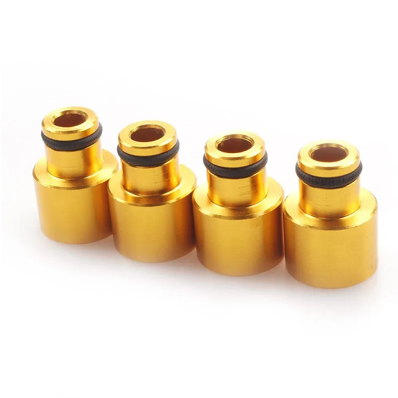 Aluminum Alloy Injector Extender 4pcs Blue Fuel Injector Adapters ...