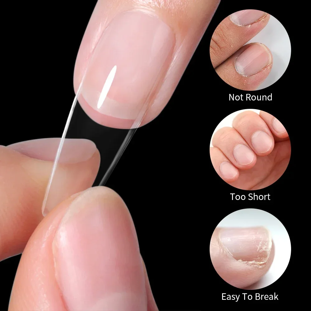 Transparent ABS Nail Extension Tips for DIY Nail Art