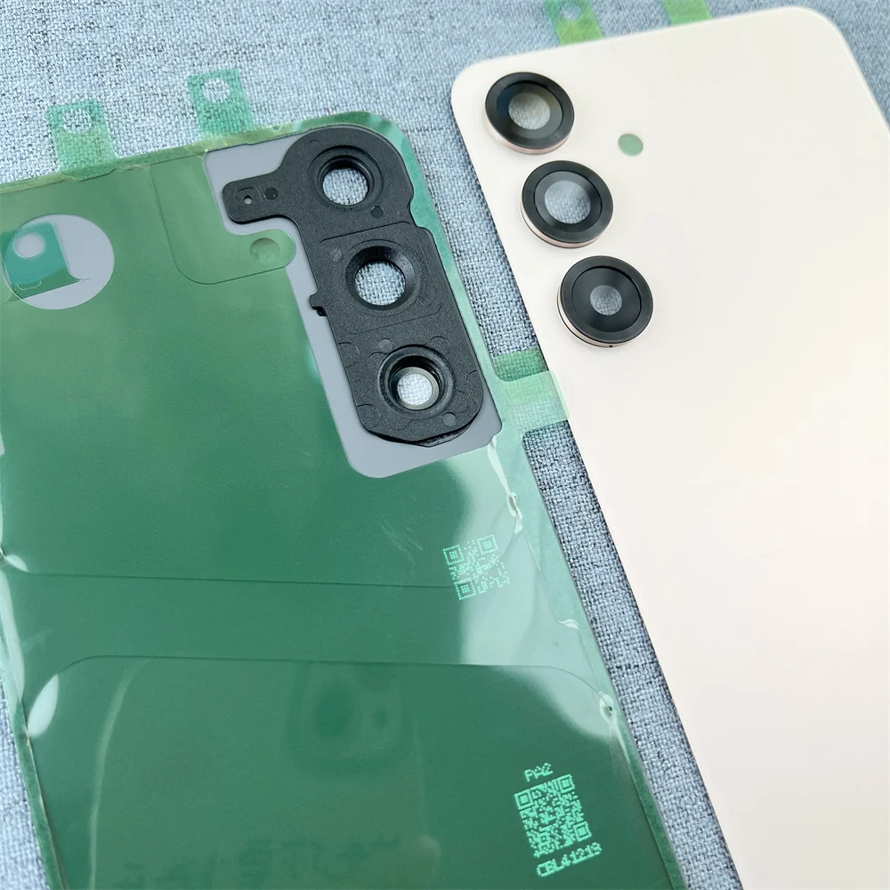 Premium Battery Glass Back Cover with Camera Lens Frame - Enhanced Rear Door Housing Replacement Part