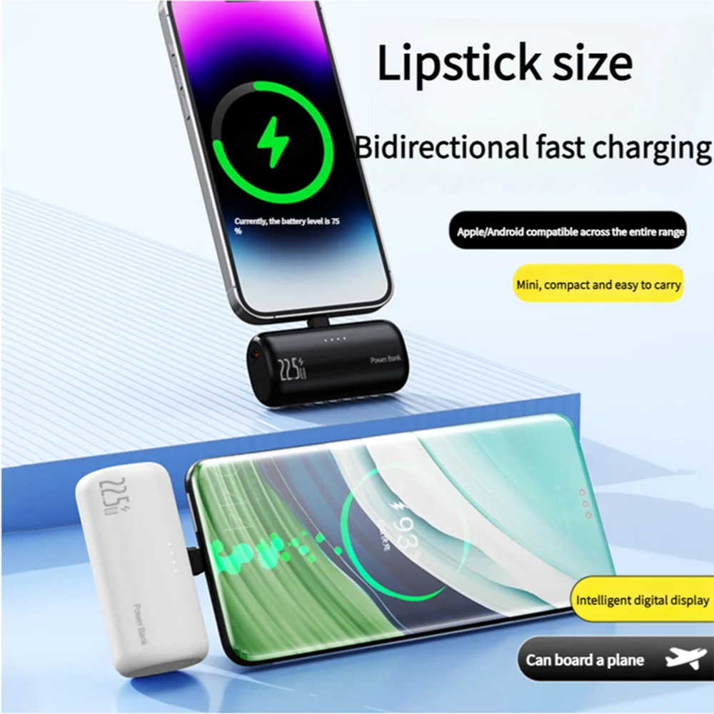 M&W ht-18 5000mAh Power Bank: Rotate - Plug Magic, Type - C & Lightning in One! 4