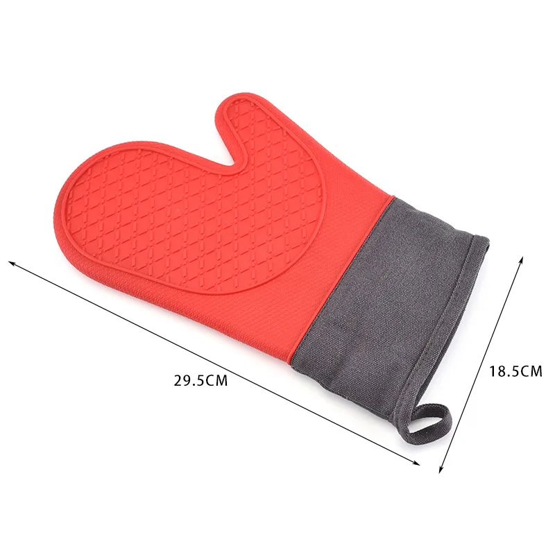 Silicone Oven Mitts Kitchen Gloves Silicone Oven Gloves Kitchen One piece Silicone Microwave Gloves BBQ Piece Oven Baking Hot Pot Mitts Heat Resistant Cooking Tool