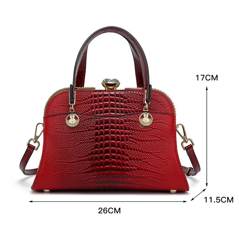 2022 Designer Bag Handbag Women's Carrying Bag with Diamond Embedding Shoulder Bag Crocodile pattern women's bag