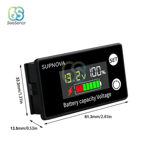 DC 8-100V LCD цифровой измеритель электрических параметров 6133A индикатор емкости аккумулятора литиевый LiFePO4 свинцово-кислотный Элемент 12V 24V 48V 72V Вольтметр