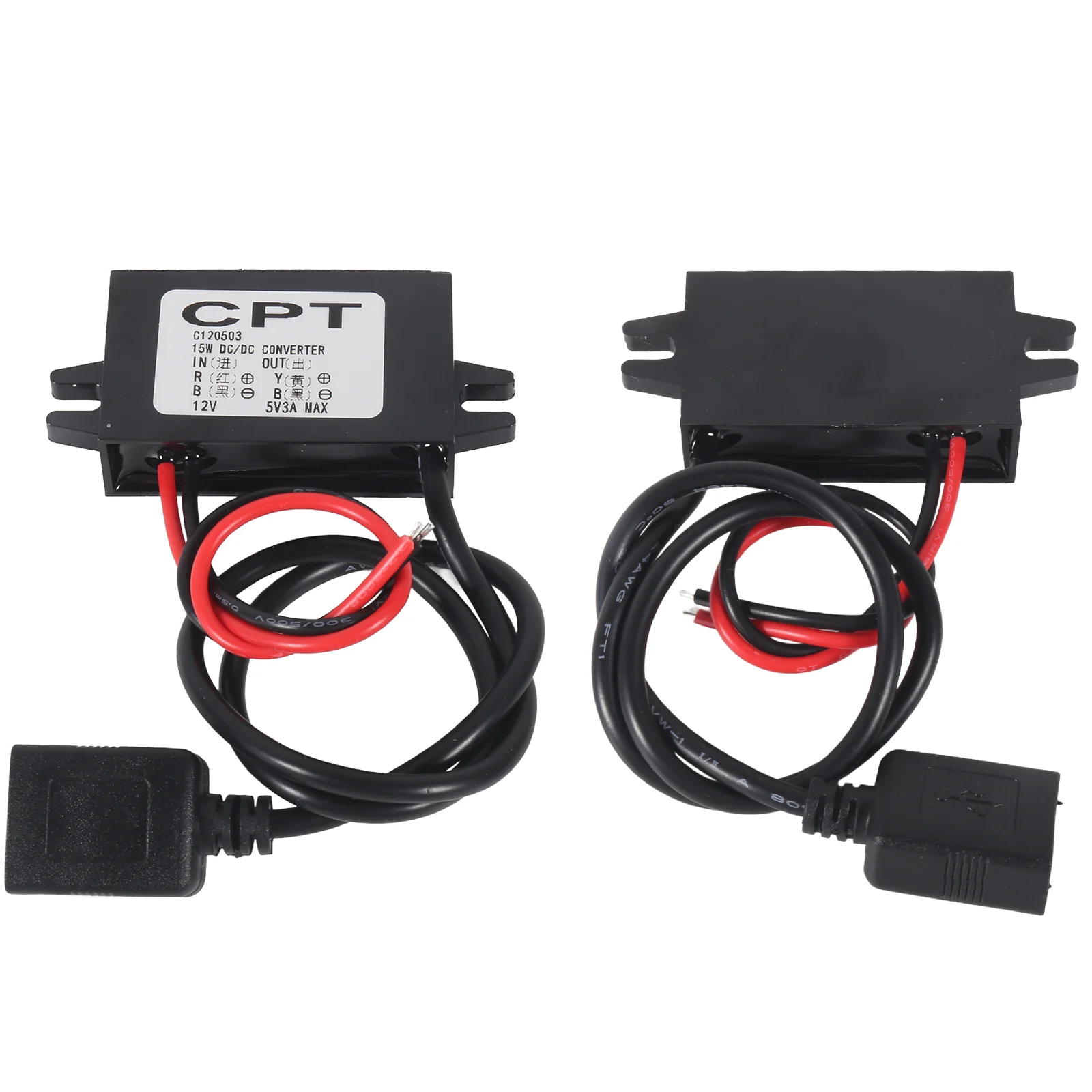 Autoleader 12V A 5V Dual USB Adapter Adapter Conversor Módulo De Cabo