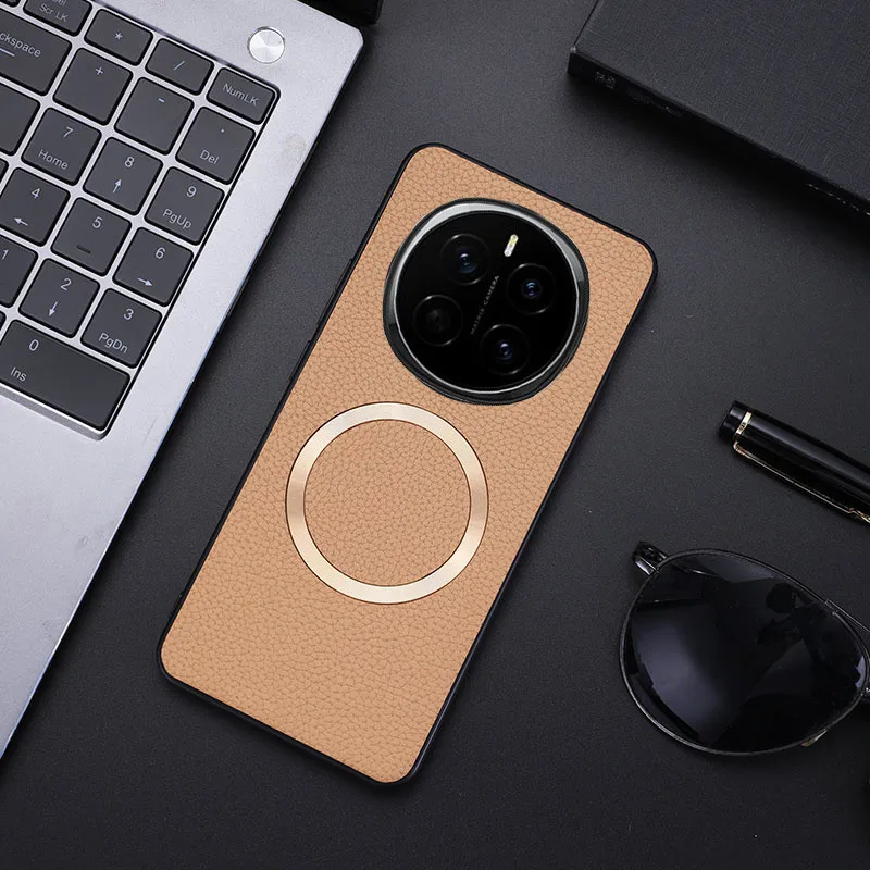 Premium PU Leather Lichee Pattern Magnetic Protective Case