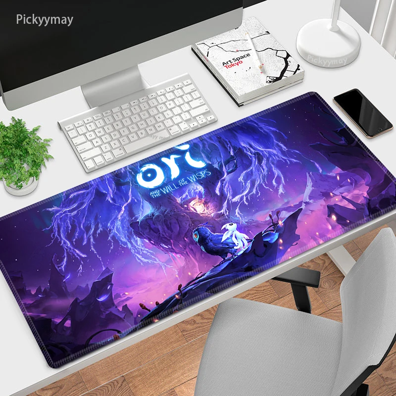 Ori e a Floresta Cega Grande Tapete de Mesa Jogo Mouse Pad hd Impressão Computador Bloqueio Borda Xxl Anime Mouse Tapetes Kawaii Mousepad