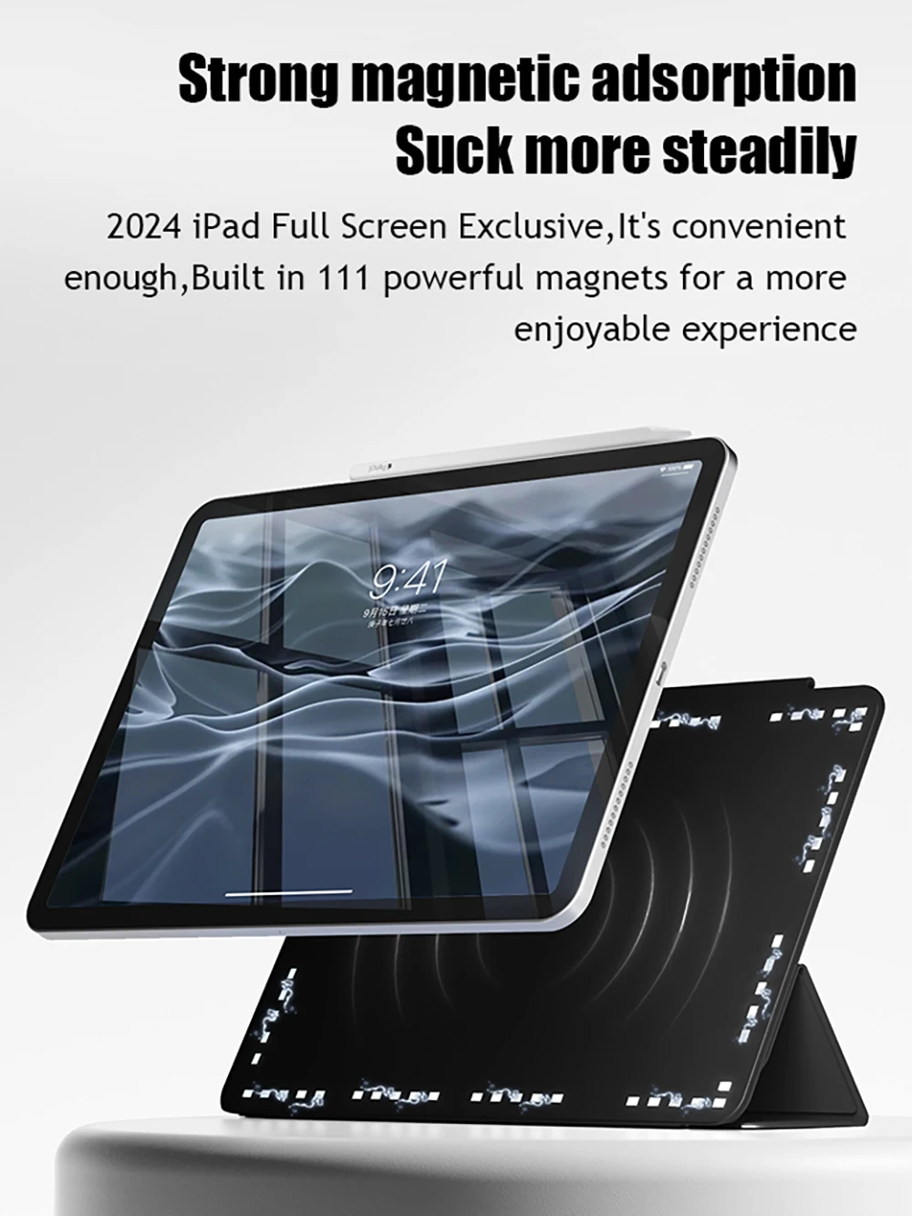 Premium Trifold Stand Tablet Case with Magnetic Attachment and Slim Design