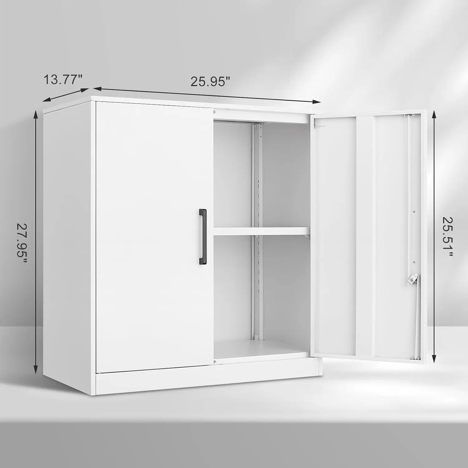Wall Cabinet,Metal Storage Cabinet with Adjustable Shelf,Locking Wall Storage Cabinets,Steel Wall Mounted Cabinet for Hom 3