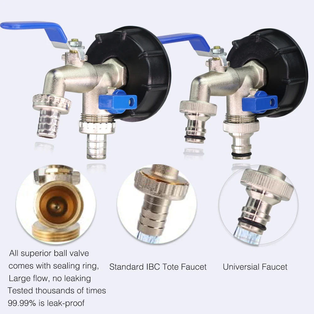 Serbatoio dell'acqua IBC 3 ''beccuccio di prolunga rubinetto di uscita del tubo Serbatoio dell'acqua IBC 3 ''beccuccio di prolunga rubinetto di uscita del tubo