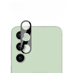 Premium 3D Camera Lens Cover Case with Tempered Glass Protector and Lens Ring Film - Galaxy S24 FE 5G