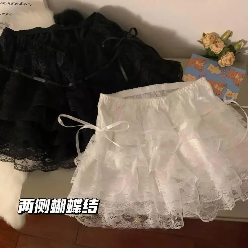 Description Picture 2 of item2024 Floral Lace Lolita Safety Pants Women Summer Shorts Petticoat Underpants Girls Fashion Princess Loose Shorts Safety Shorts