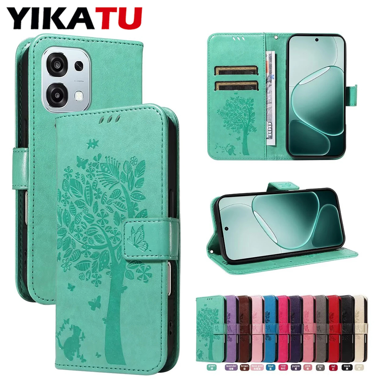 Shockproof Flip Magnetic Wallet Leather Phone Case - Skin Friendly Cover