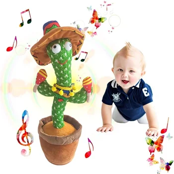 Nouveau jouet de Cactus parlant dansant pour bébé en bas âge, cadeaux pour garçons et filles, jouets de chant et d'imitation, enregistrement, répétition, ce que vous dites 1