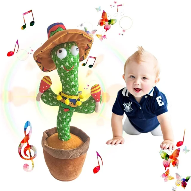 Nouveau jouet de Cactus parlant dansant pour bébé en bas âge, cadeaux pour garçons et filles, jouets de chant et d'imitation, enregistrement, répétition, ce que vous dites 1