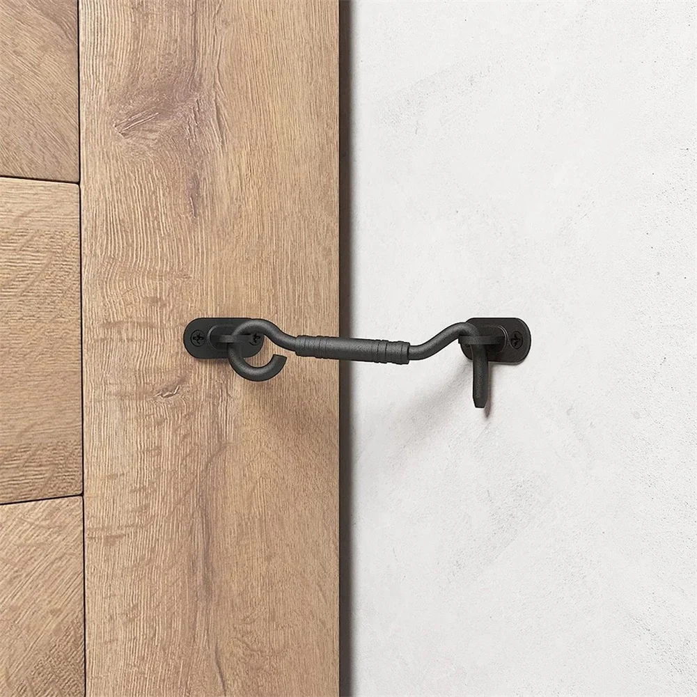 Description Picture 4 of itemSliding Barn Door Handle Hardware Set Pull Flush Gate Hardware Kit Set Matte Black Iron Door Lock Home Improvement