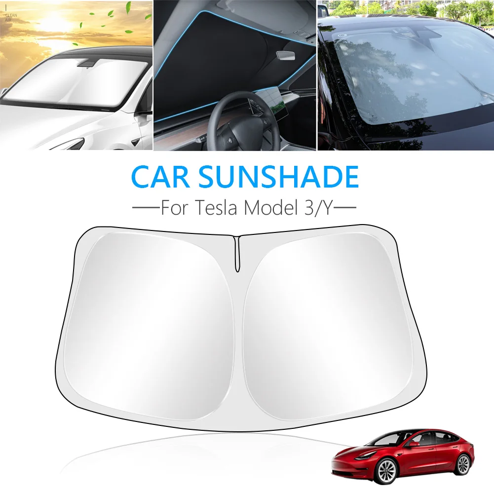 

Солнцезащитные козырьки на лобовое стекло автомобиля, солнцезащитные аксессуары для переднего стекла Tesla Model 3 Y