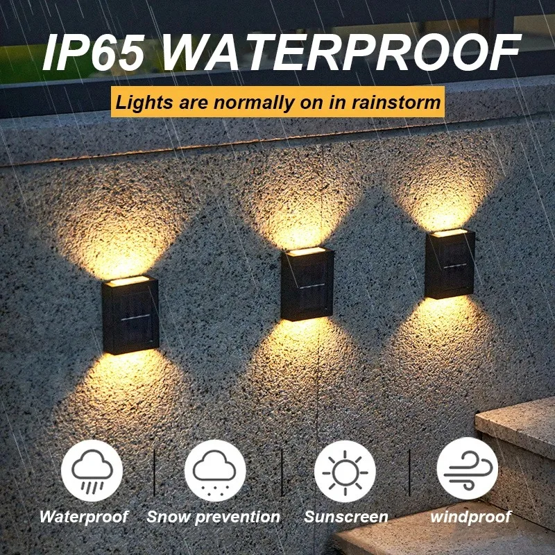 Description Picture 5 of item1~18PCs Solar Light Waterproof Wall Solar LED Light for Outdoor Lighting Street Lamp Home Balcony Porch Yard Decoration