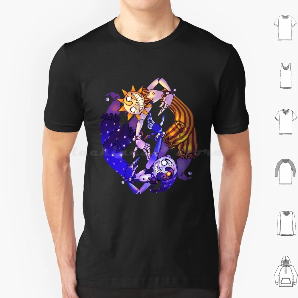 Fnaf Security Blender Sun And Moon-Friendly I T Shirt Big Size 100% Cotone Fnaf Fnaf Security Violation Security Brake Moondrop