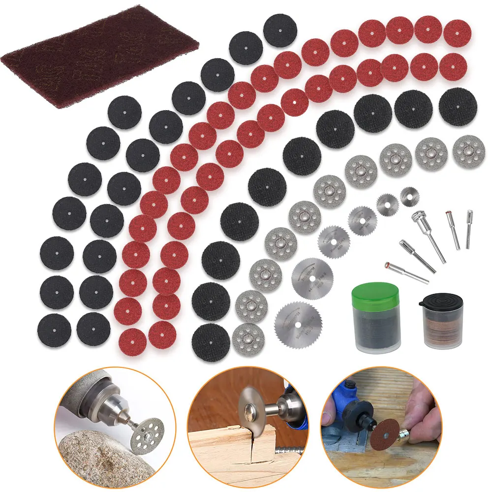 Abrasive Cutting Disc Circular Saw Blade Set Sanding Grinding Wheels Dremel Accesories Metal Cutting Rotary Tool Saw Blade