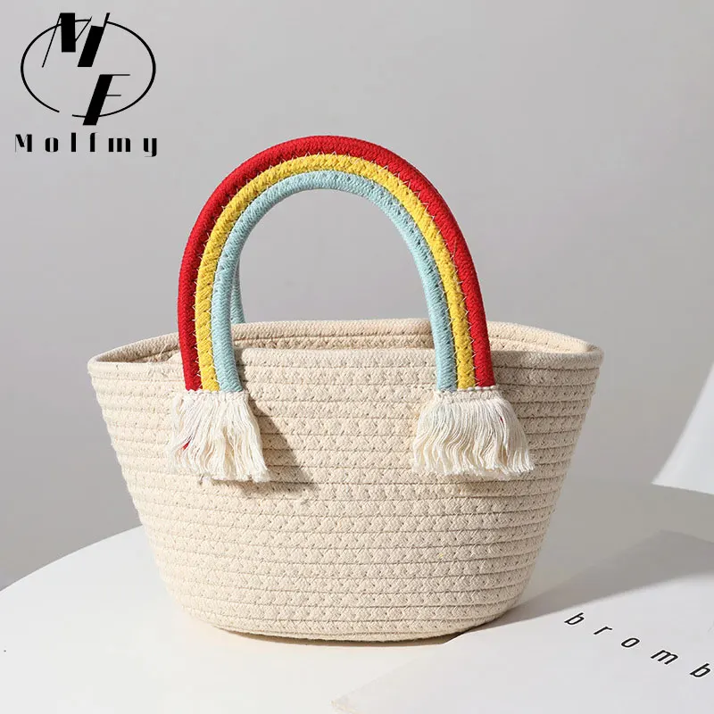 

Summer Beach Straw bag Woven Handbags Purses Weave Tote Bag Female Bohemian Rattan Shoulder Bags for Women Travel Shopping Bags