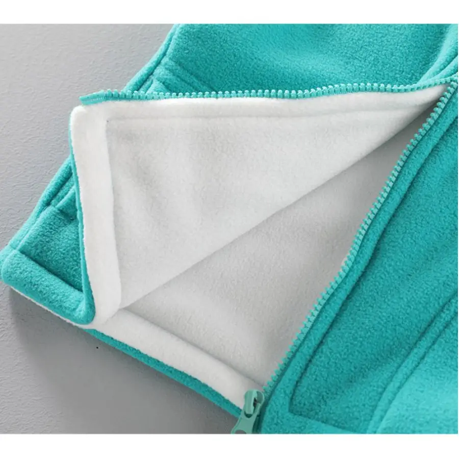 Girls Boys Polar fleece Vests Children's Sleeveless Double-layer Thermal Jacket Kids Waistcoat Boy's Autumn Winter Outerwear - 3