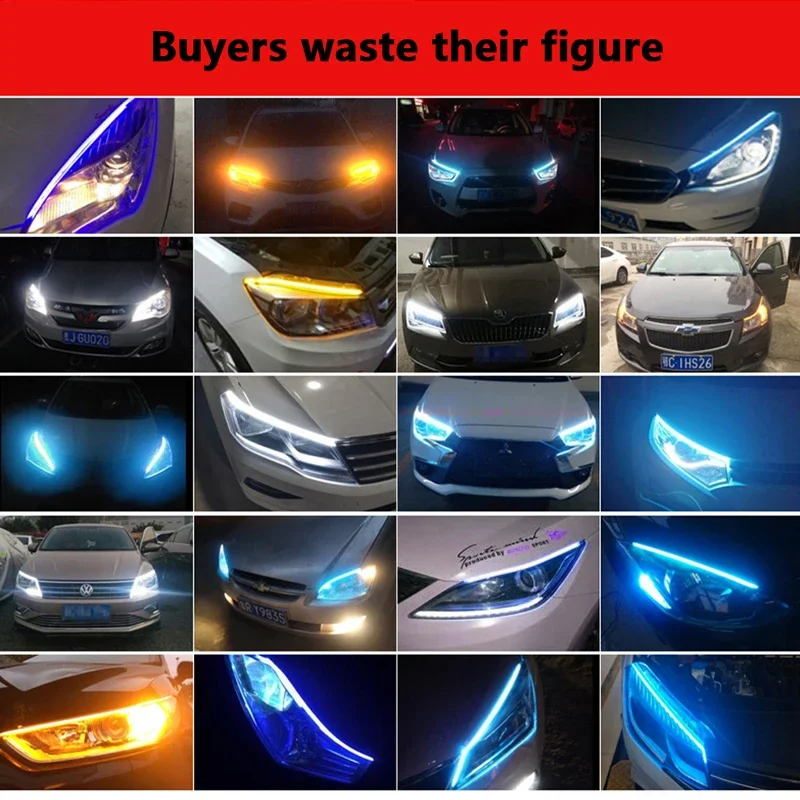 รูปสินค้า ไฟตกแต่งรถยนต์ LED 2 ชิ้น สีขาวเหลืองเปลี่ยนสีได้