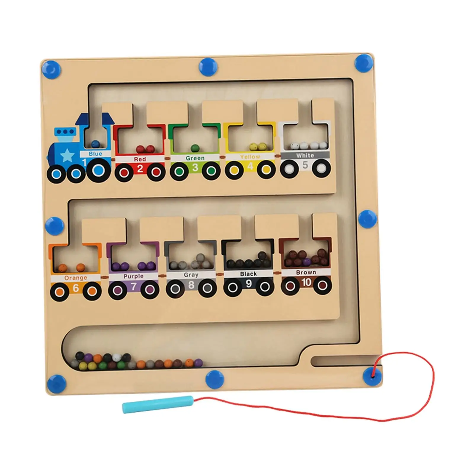 

Color and Number Maze Educational Toys Teaching Aids Counting Puzzle Board Counting Matching Games for Toddlers 3 4 5 Years Old