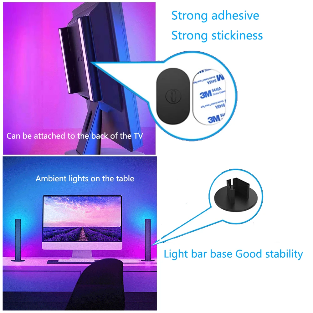 Wifi -ompatible 4K TV HDTV PC Ʈ   WS2812B LED Ʈ TV HDMI 帲 ũ LED ֺ 