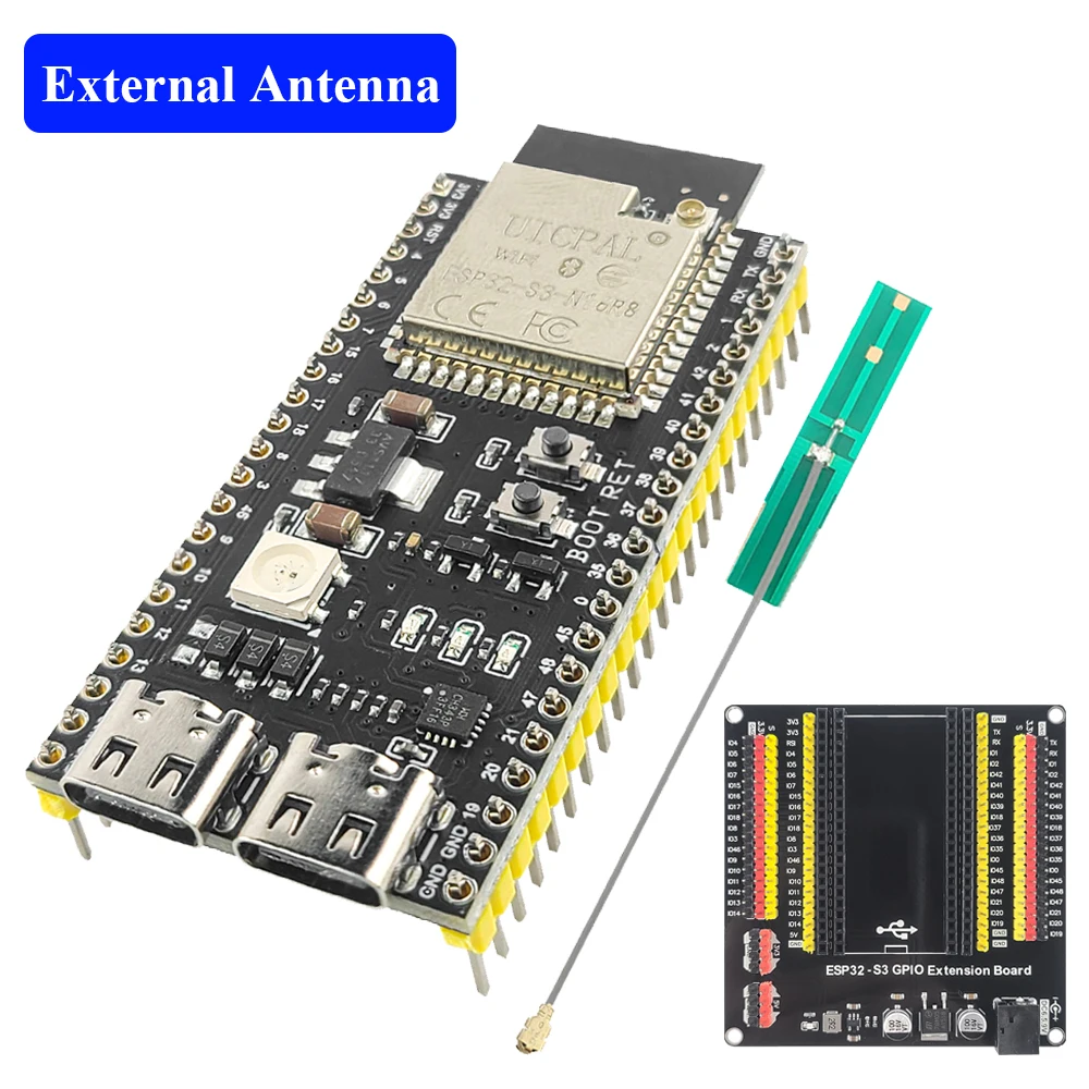 ตัวเลือกสินค้า บอร์ดพัฒนา ESP32-S3 โมดูลอัจฉริยะ 2.4G Wifi Bluetooth 44Pin Type-C