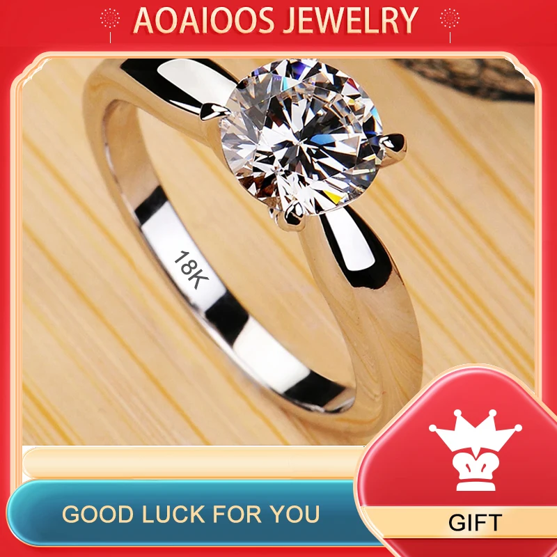 925 스털링 실버 체인 목걸이, 패션 남녀공용 DIY 주얼리 롤로 체인, 1mm 목걸이, 16 18 20 22 24 인치, 로트당 5 개 도매 10 O Solitaire 2CT 지르코니아 디아망 웨딩 밴드, 고급 액세서리, 여성용 선물 쥬얼리, 클래식 럭셔리 18K 화이트 골드 컬러 반지