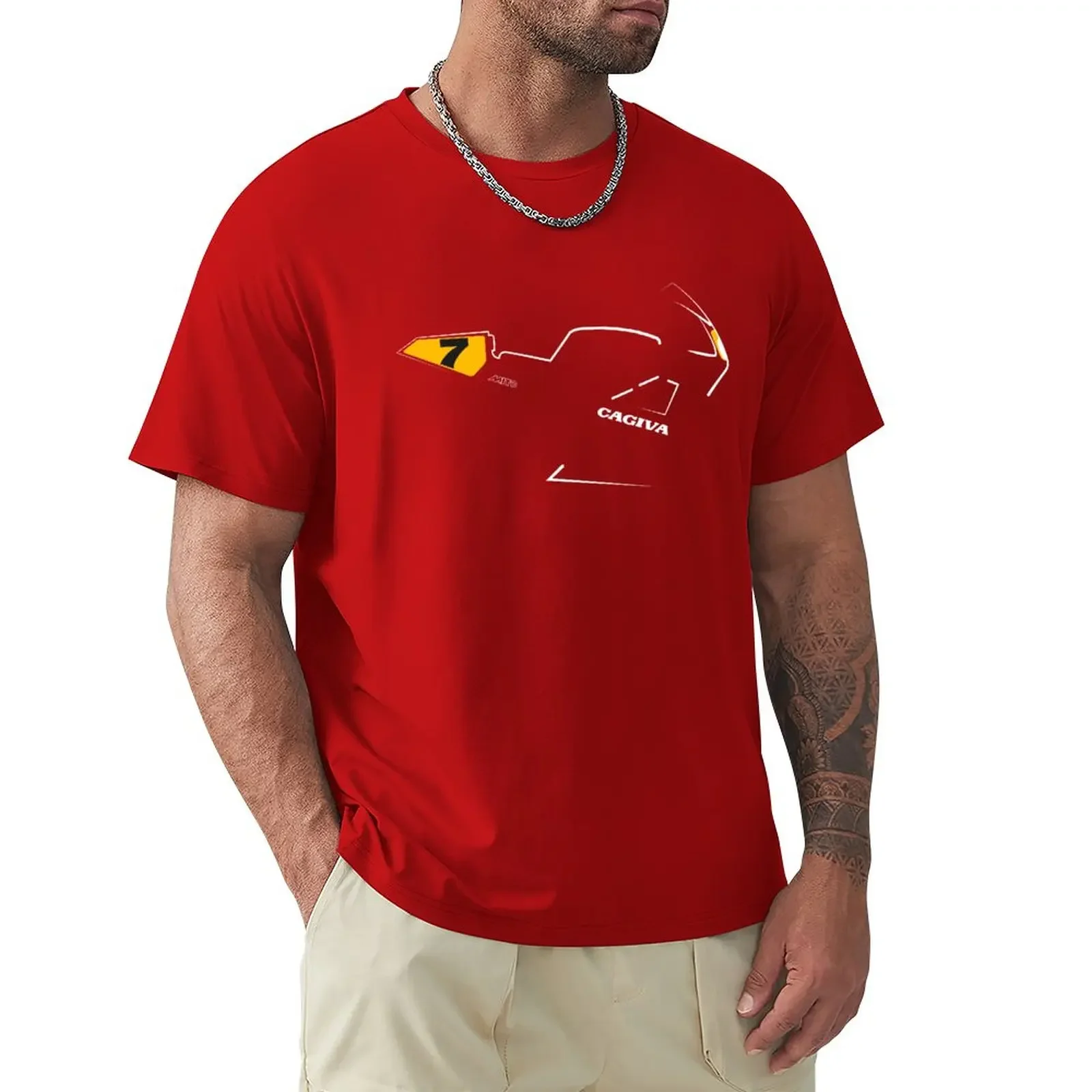 Cagiva Mito Eddi T-Shirt Anime T-Shirt T-Shirt Nera T-Shirt Corta T-Shirt Uomo