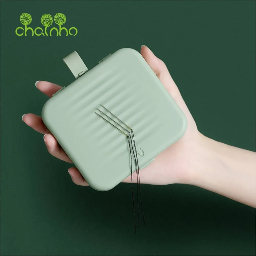 Chainho,Portable Magnetic Household Needle Thread Box Set,Square, Multifunctional Small Handmade Storage Bag, 25TL11