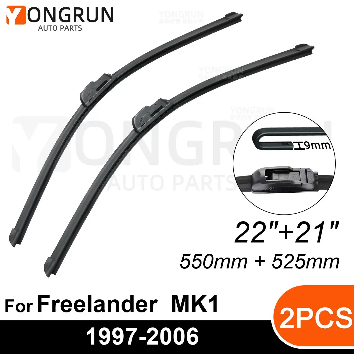 

Front Wipers For Land Rover Freelander MK1 1997-2006 Wiper Blade Rubber 22"+21" Car Windshield Windscreen Accessories 2004 2005
